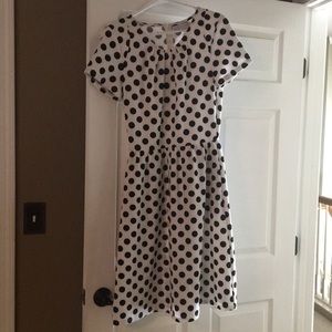 Polka Dot Short Sleeve Dress